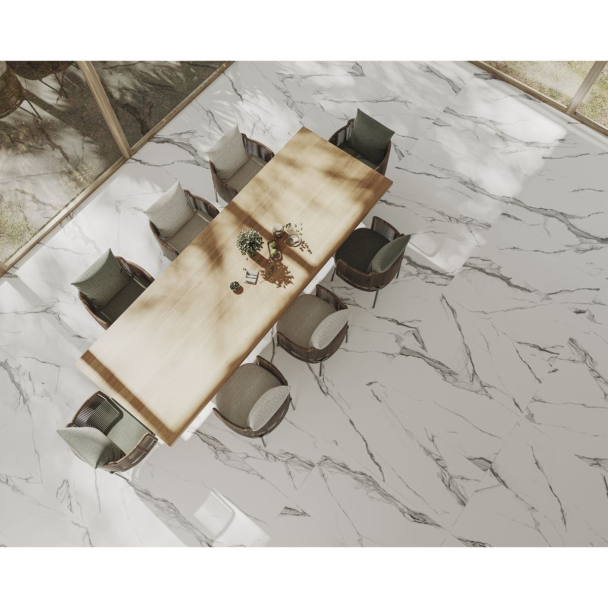 Piso Cerámico tipo marmol para interior Bella Calacatta 59.3 x 119 cm Pulido 2.12 m2 Rectificado, marca Porcelanite - Foto 2