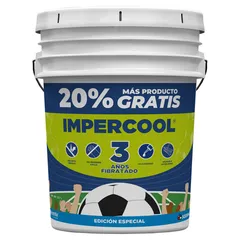 Impermeabilizante Impercool Cubeta Especial Futbol 3Años 22.7L Blanco
