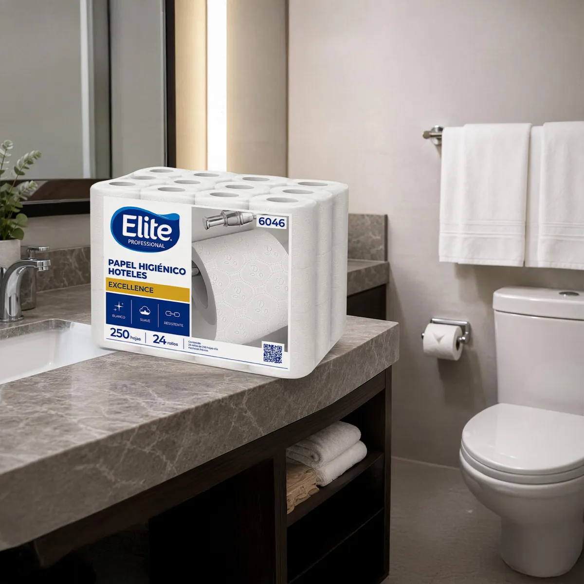 Papel Higiénico Hotelero Elite Professional Excellence 24 Rollos / 250 Hojas, marca Elite Professional - Foto 2