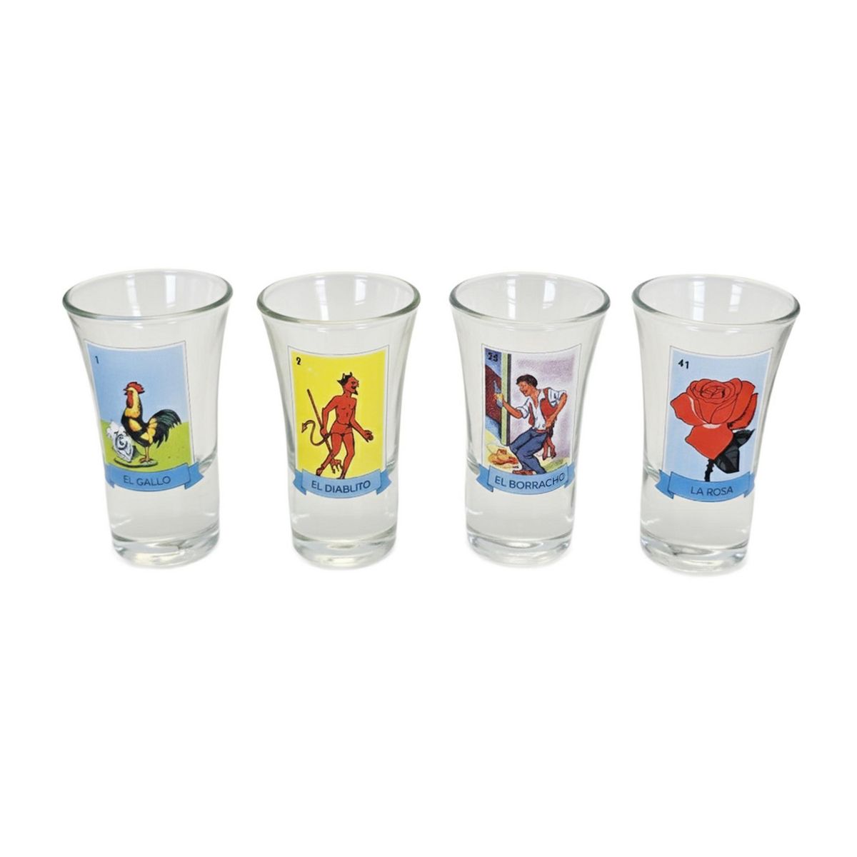 Set De 4 Tequileros Lotería, marca Stovmex - Foto Principal