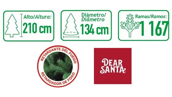 medidas árbol navidad