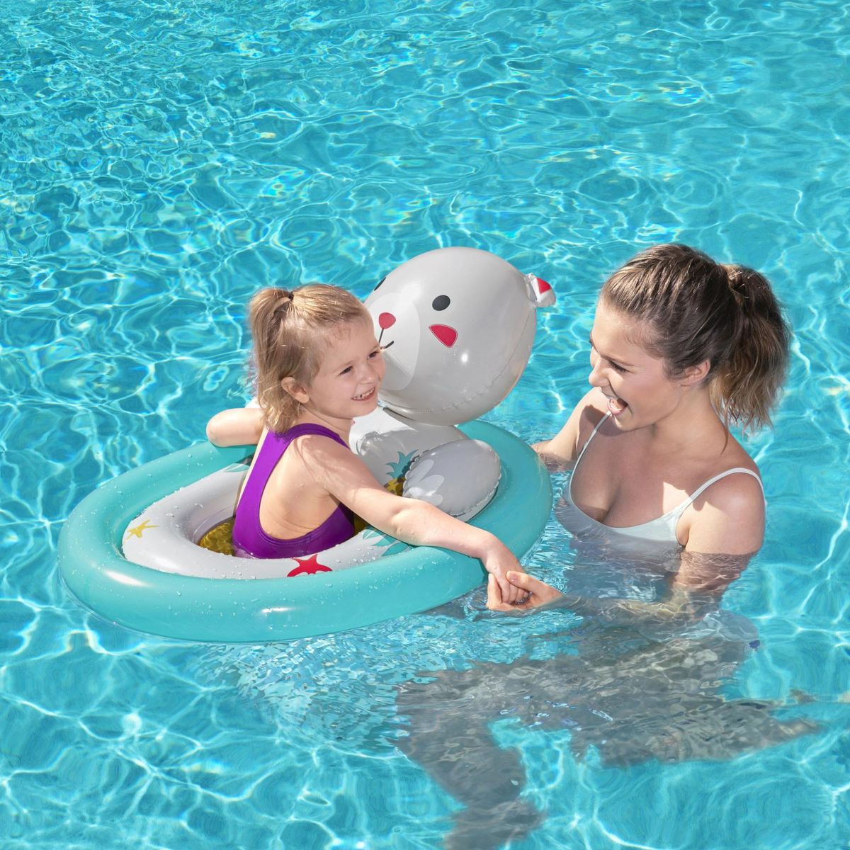 BESTWAY - Flotador para niños Para Bebé 81x56cm Animales