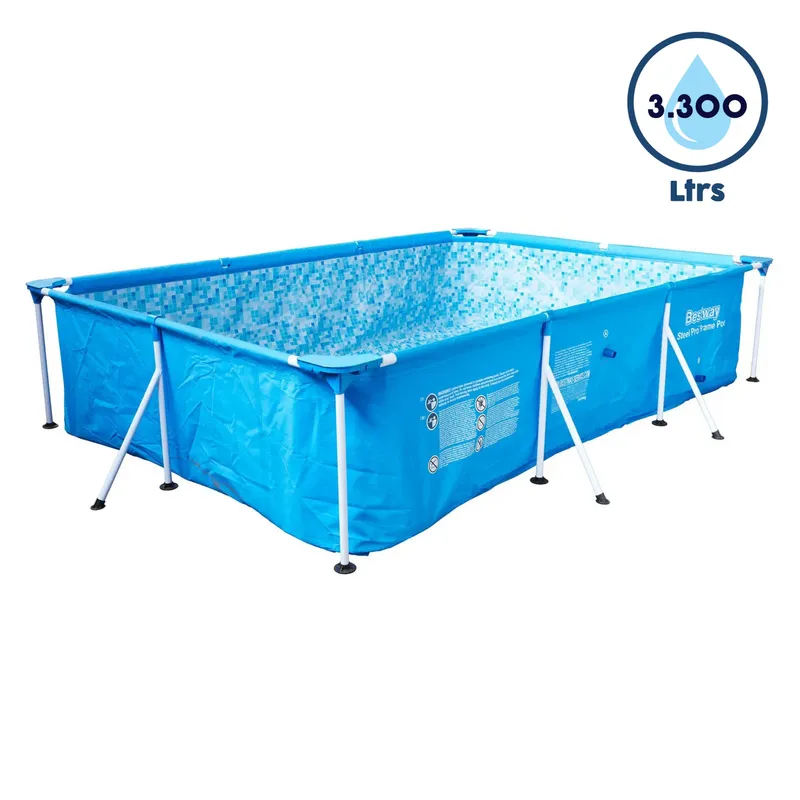 BESTWAY - Piscina Estructural Rectangular Bestway Steel Pro 300x201x66cm Azul