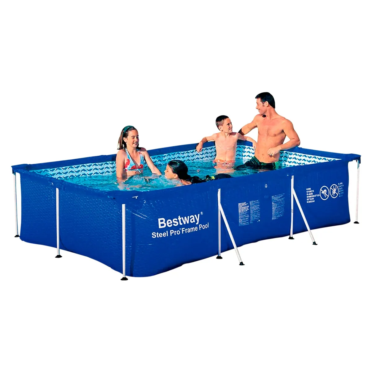 BESTWAY - Piscina Estructural Rectangular Bestway Steel Pro 300x201x66cm Azul