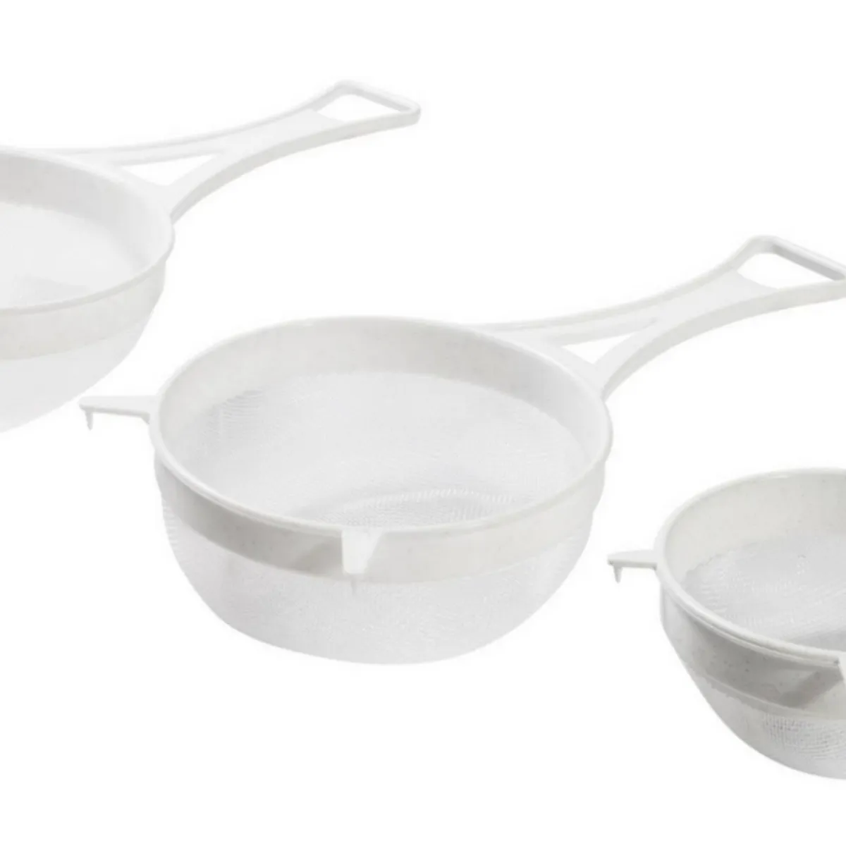 BASA - Colador Plástico 3 Piezas Blanco