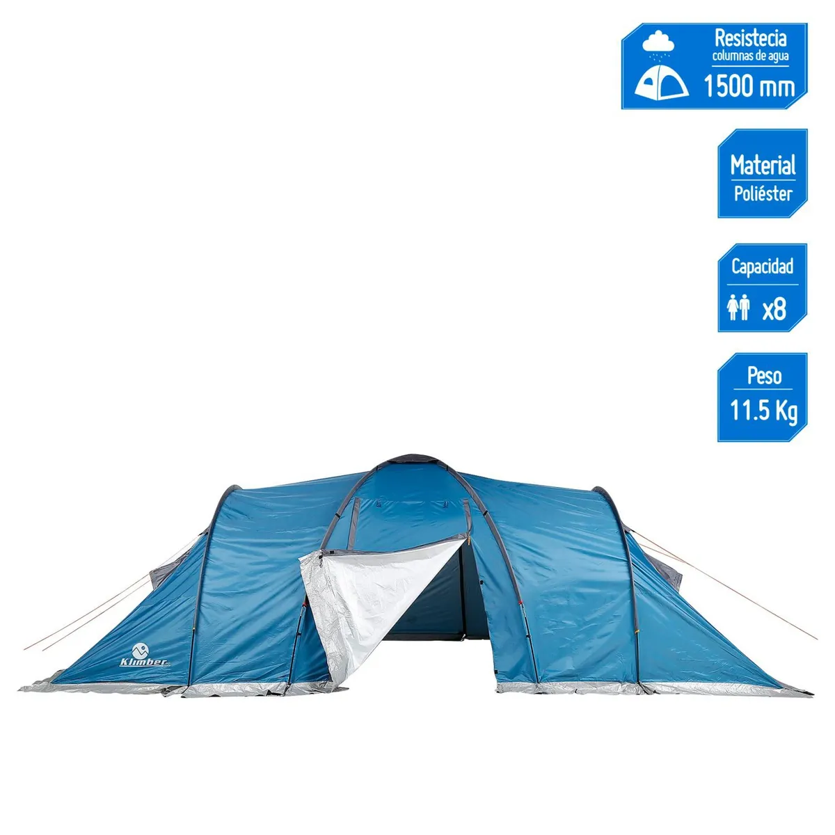 KLIMBER - Carpa Para 8 Personas Modelo Maurice Color Azul