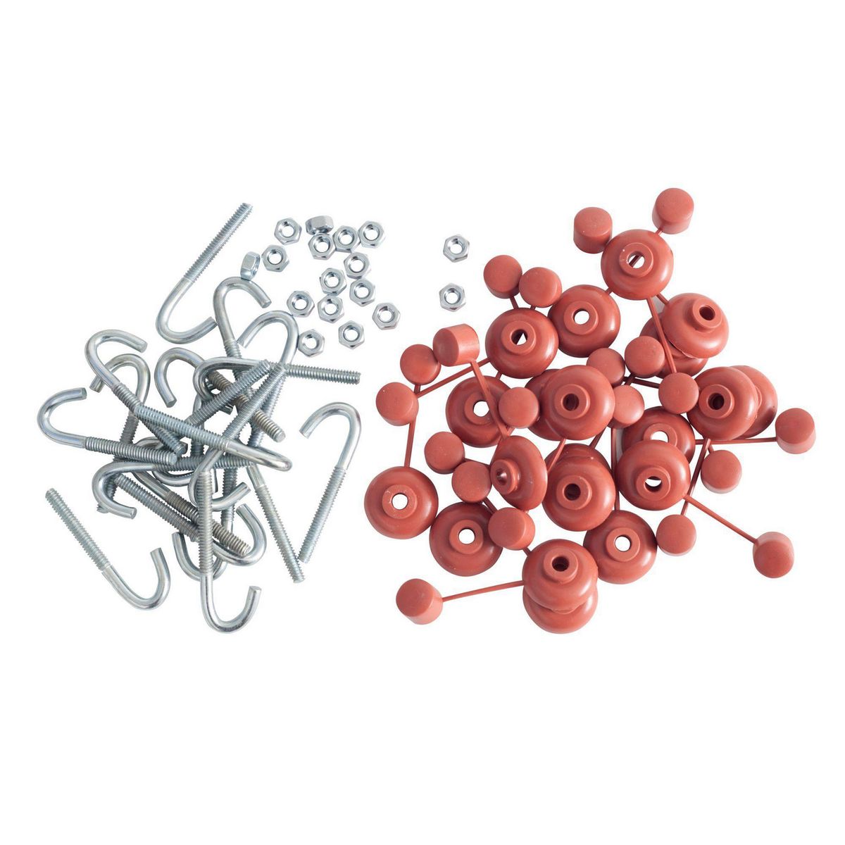 MAMUT - Kit Gancho J con Capuchón 1/4" x 2.5" x 20 unid.