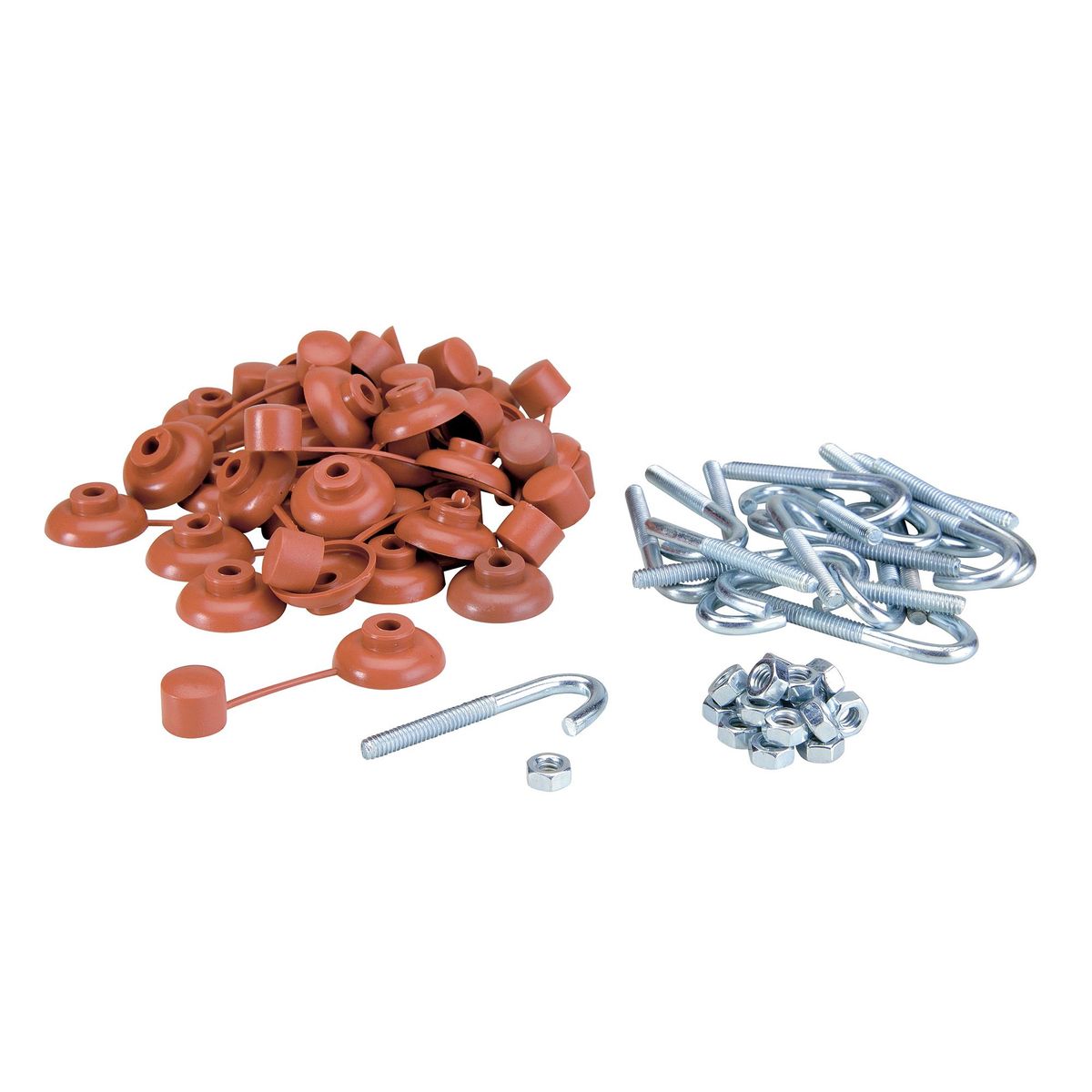 MAMUT - Kit Gancho J con Capuchón 1/4" x 3.5" x 20 unid.