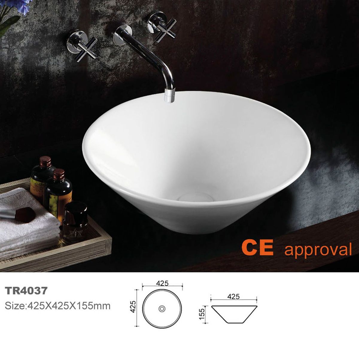 SENSI DACQUA - OvalÃ­n Sobreponer CÃ³nico Blanco