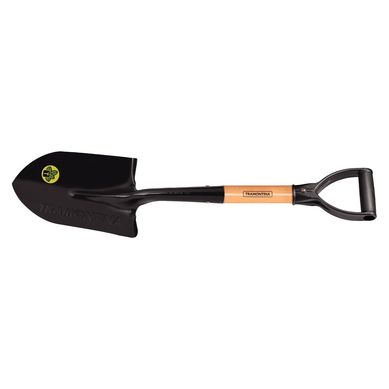 Pala Punta Huevo Junior Acero Negro con Mango de Madera 15x7cm