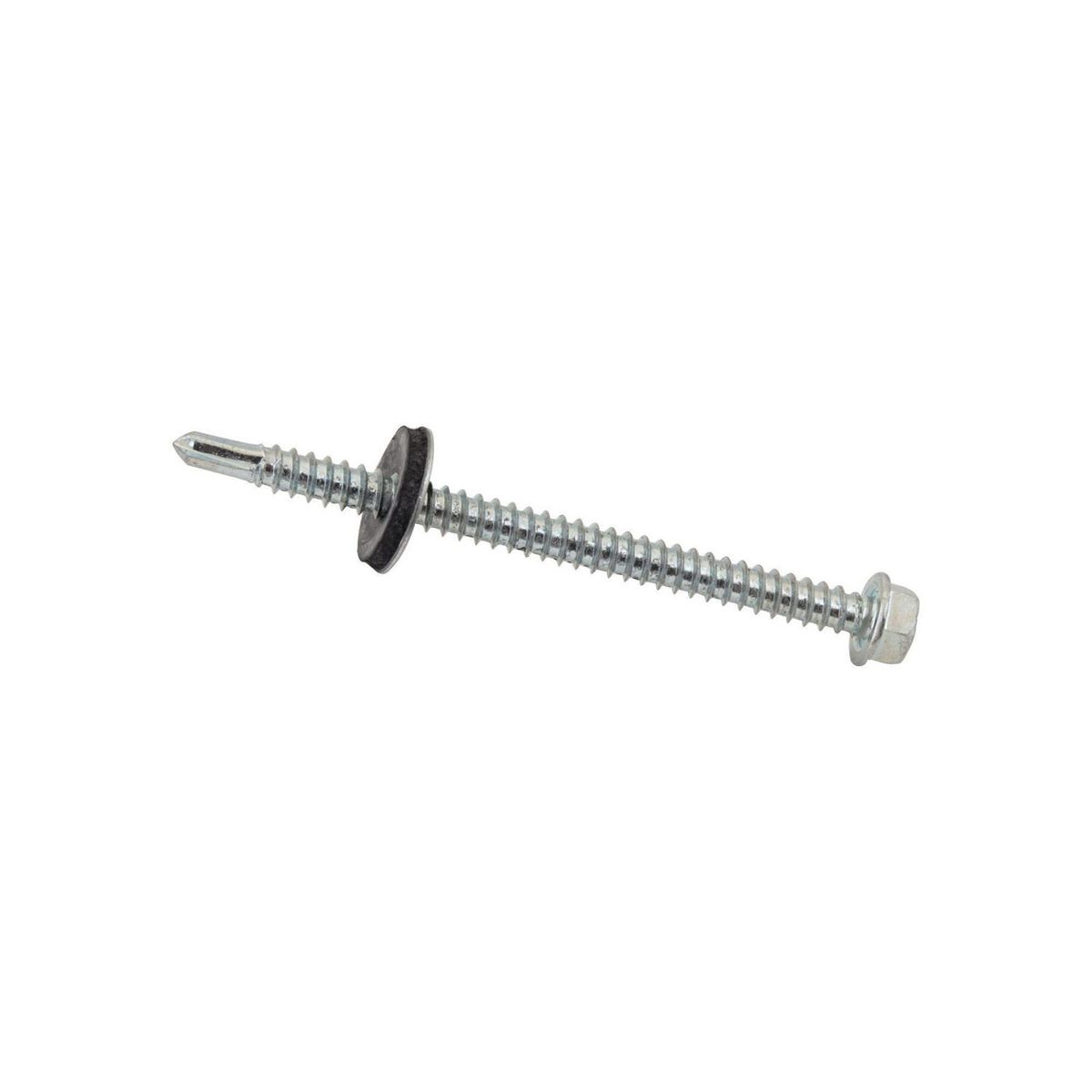 FIXSER - Tornillo Autorroscante Hexagonal con Arandela Neopreno 12x3" x 4 unid.