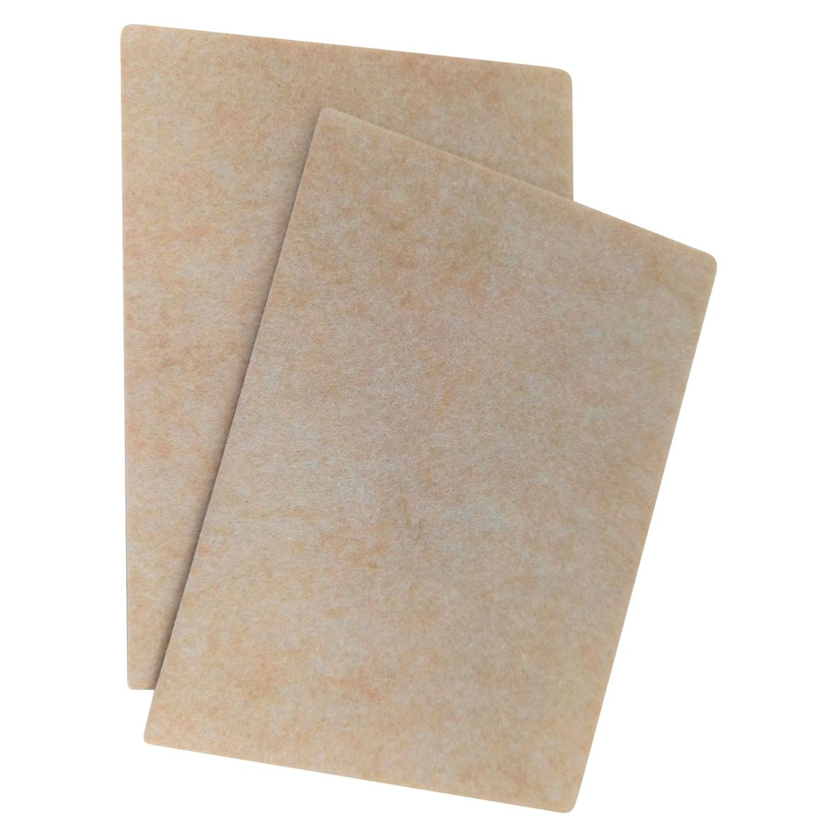 ZENDER - Deslizador para Muebles de Felpa Adhesiva Rectangular Beige 15x11 cm x 2unid