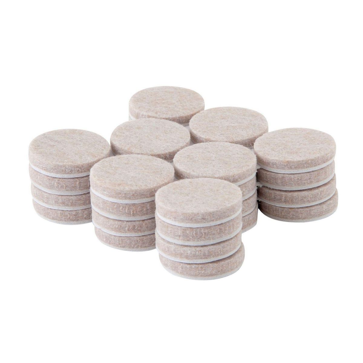 FIXSER - Deslizador para Muebles de Felpa Deslizantes 1" Beige x 16 unid