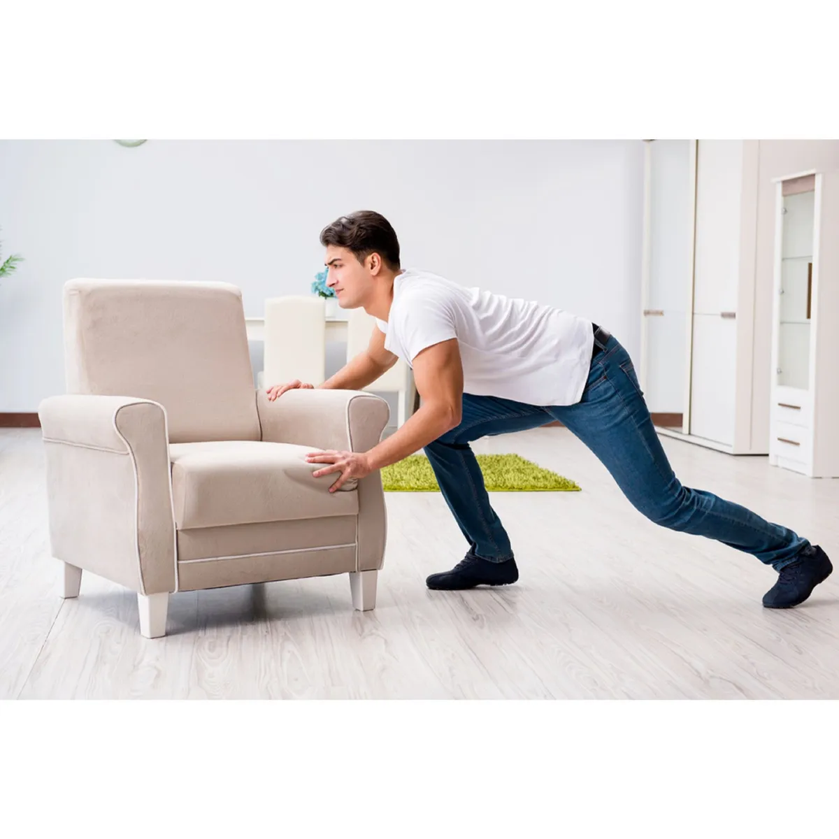 ZENDER - Deslizador para Muebles de Felpa Deslizantes 1 1/2" Negro x 8 unid