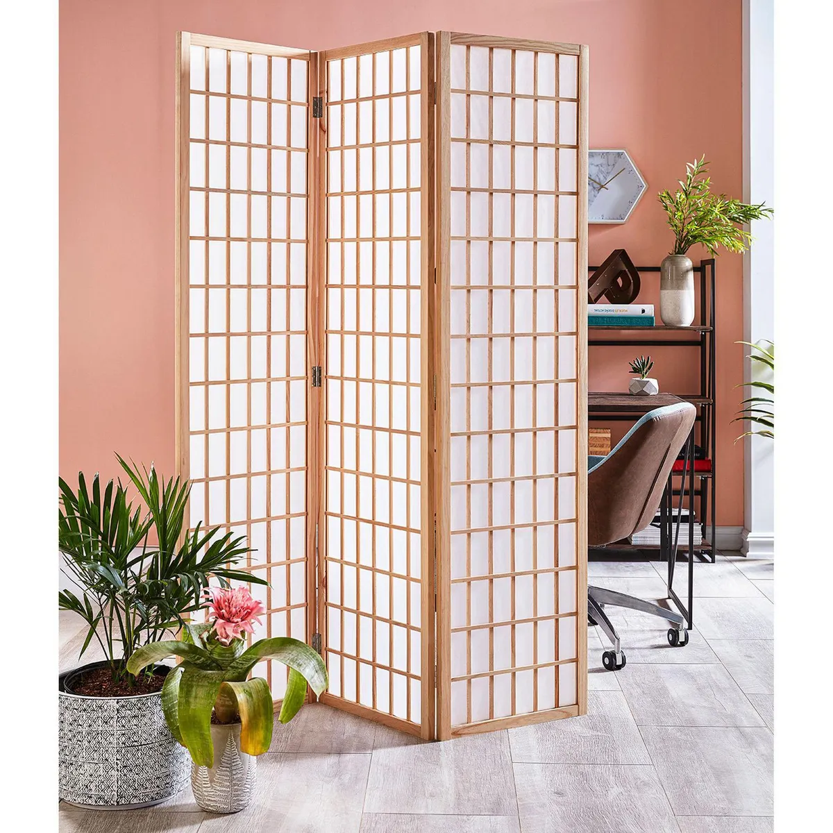 JUST HOME COLLECTION - Biombo 3 Paneles Natural