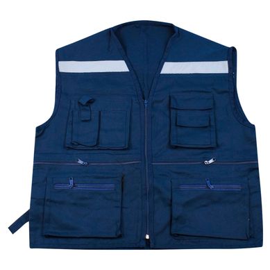Chaleco Multibolsillo Azul Talla XL