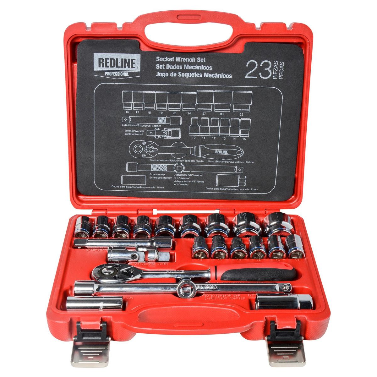 REDLINE - Set 23 Dados Redline 1/2" 