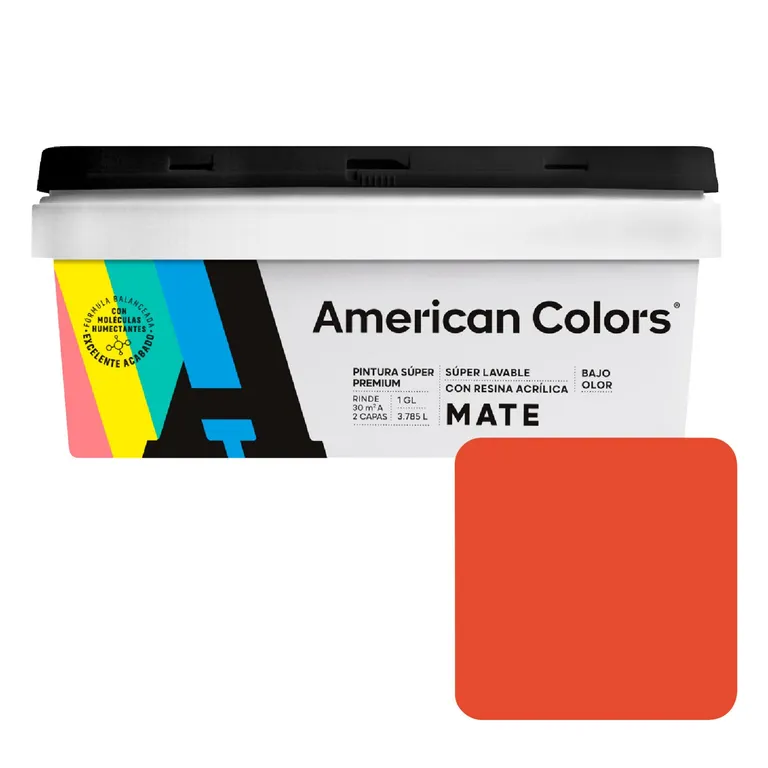 Pintura American Latex Mate Spondylus 1GL AMERICAN COLORS | Falabella Perú