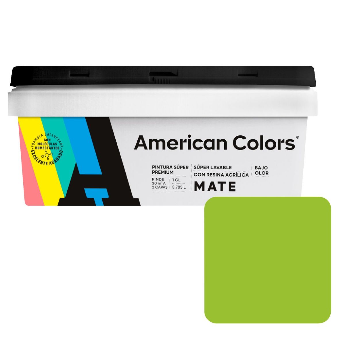 AMERICAN COLORS - Pintura American Colors Verde Villano 1GL