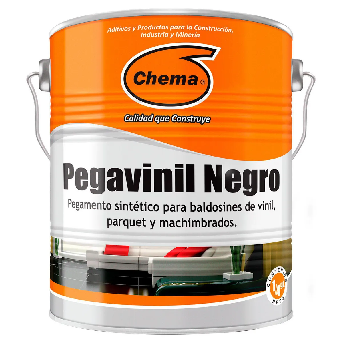 CHEMA - Pegamento Asfáltico para Vinilicos Chema Pegavinil 0.95kg