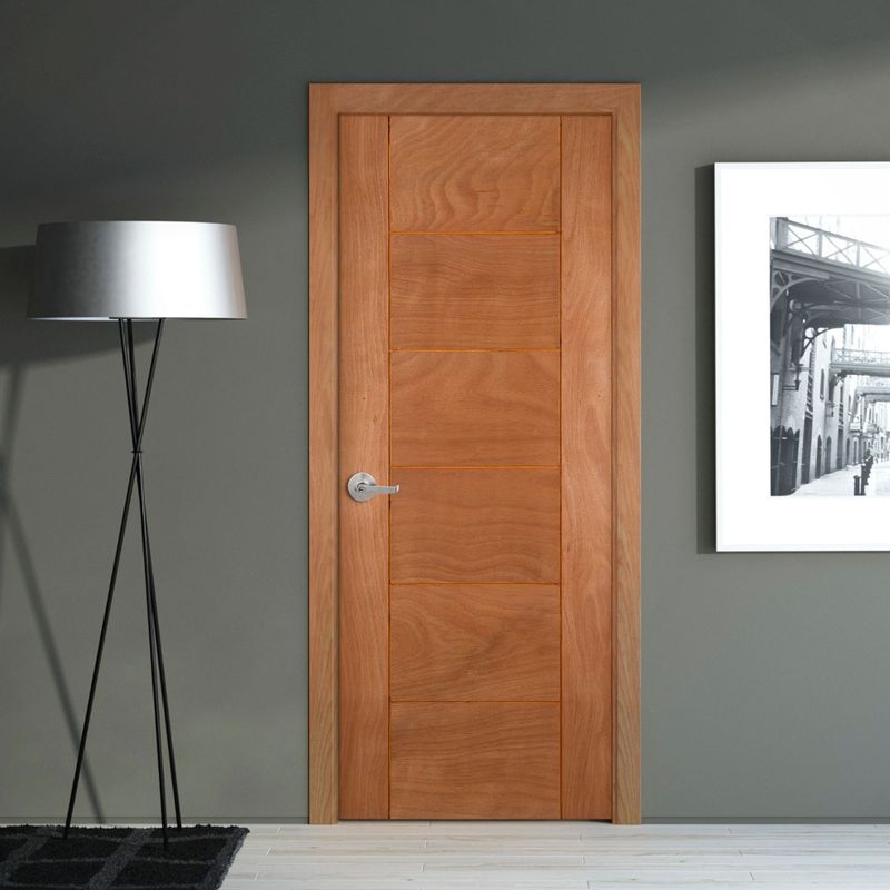 DIMFER - Puerta Interior Lara 65x207cm Marrón
