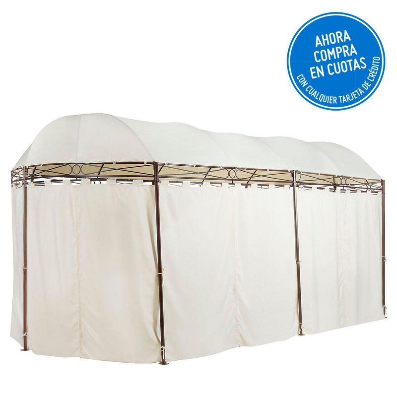 JUST HOME COLLECTION - Pérgola Metal Blanco 3X6 M