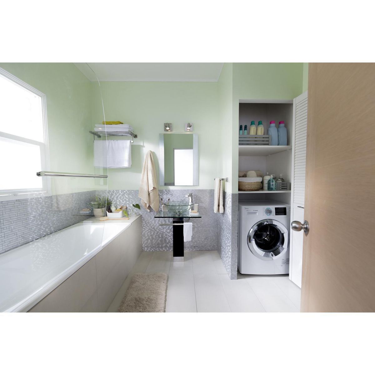 SENSI DACQUA - Mueble de Baño Vanitorio Cristal Transparente