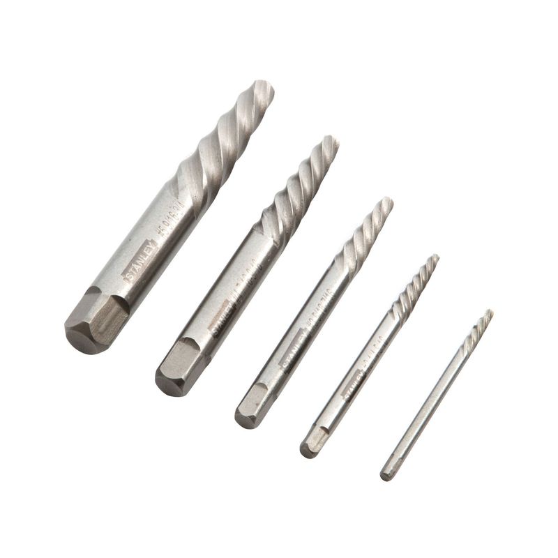 STANLEY - Juego Extractor De Tornillos Acero 5 Piezas Stanley