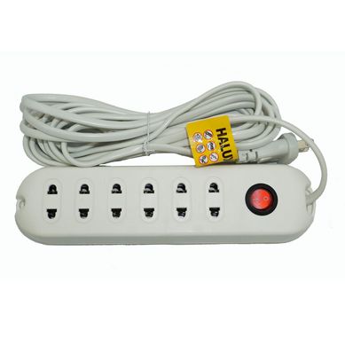 Extensin 6 Tomas Universal 5 Metros Blanco