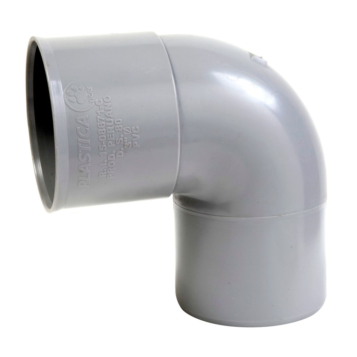 PLASTICA - Codo PVC 3" 90° Plastica Desagüe