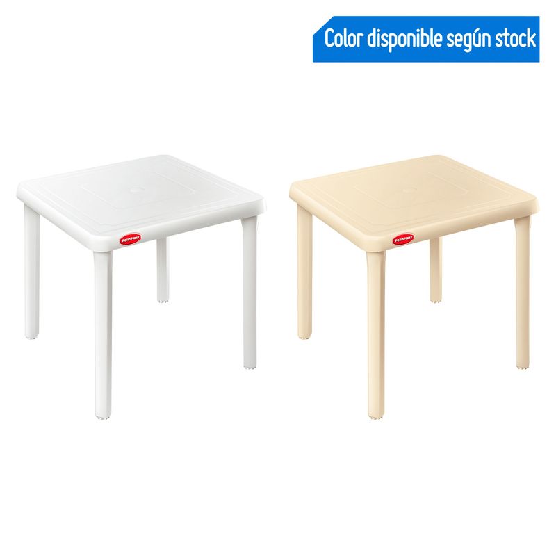 POLINPLAST - Mesa cuadrada Inca blanco