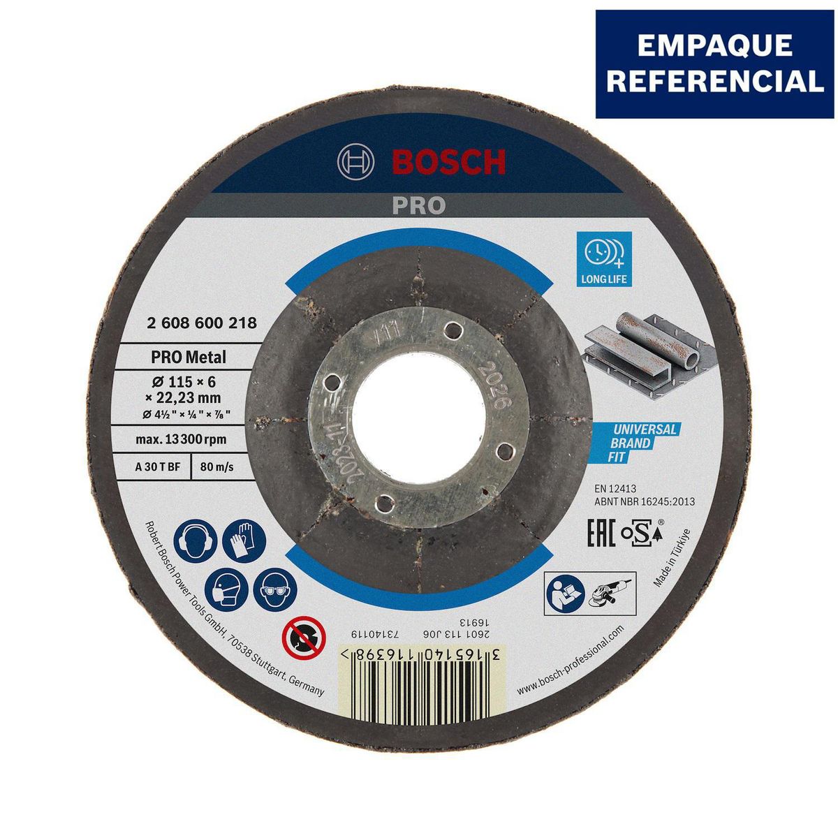 BOSCH - Disco Abrasivo Desbaste para acero 115 x 6 mm Bosch