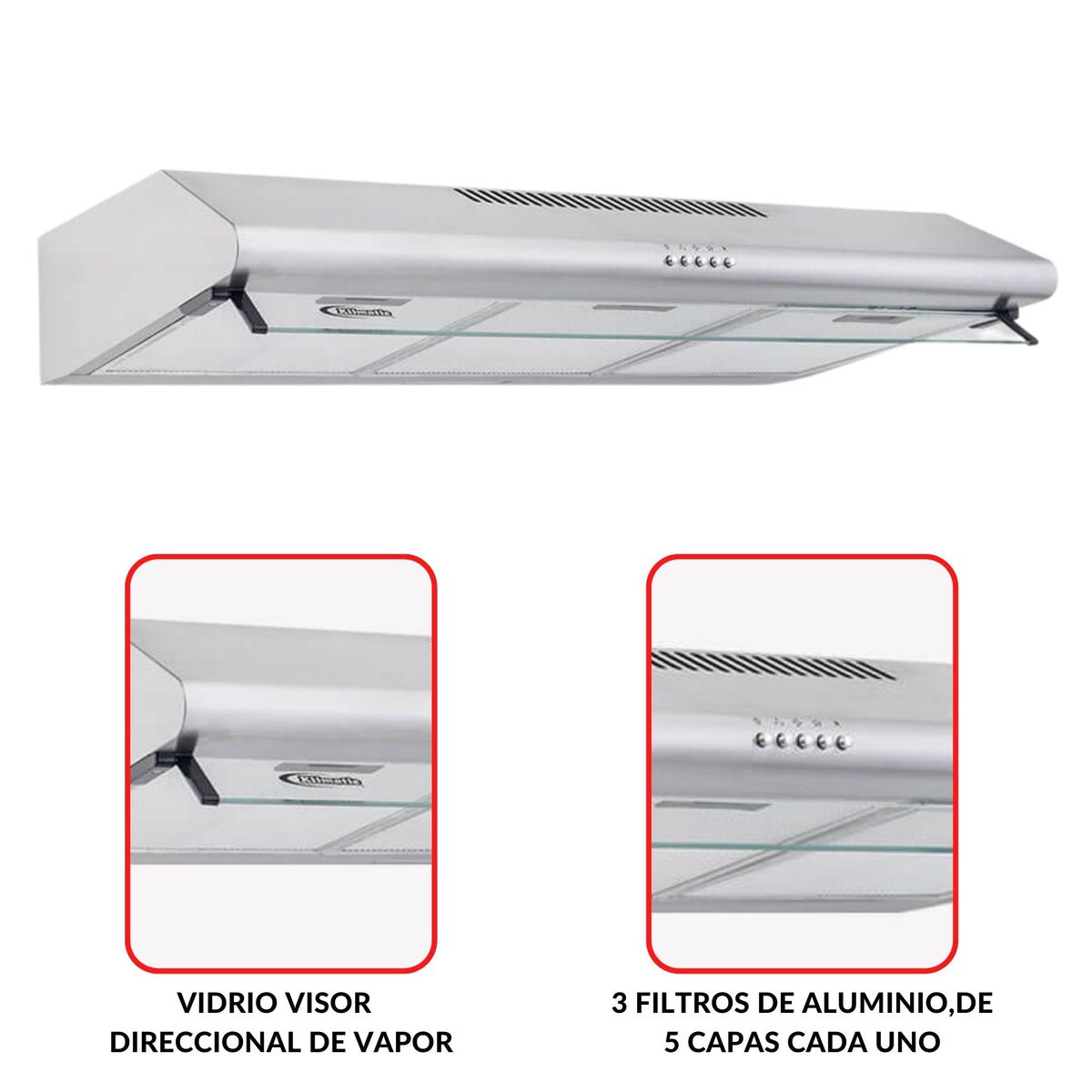 KLIMATIC - Campana Extractora Klimatic 90cm CK901 IX Plateado