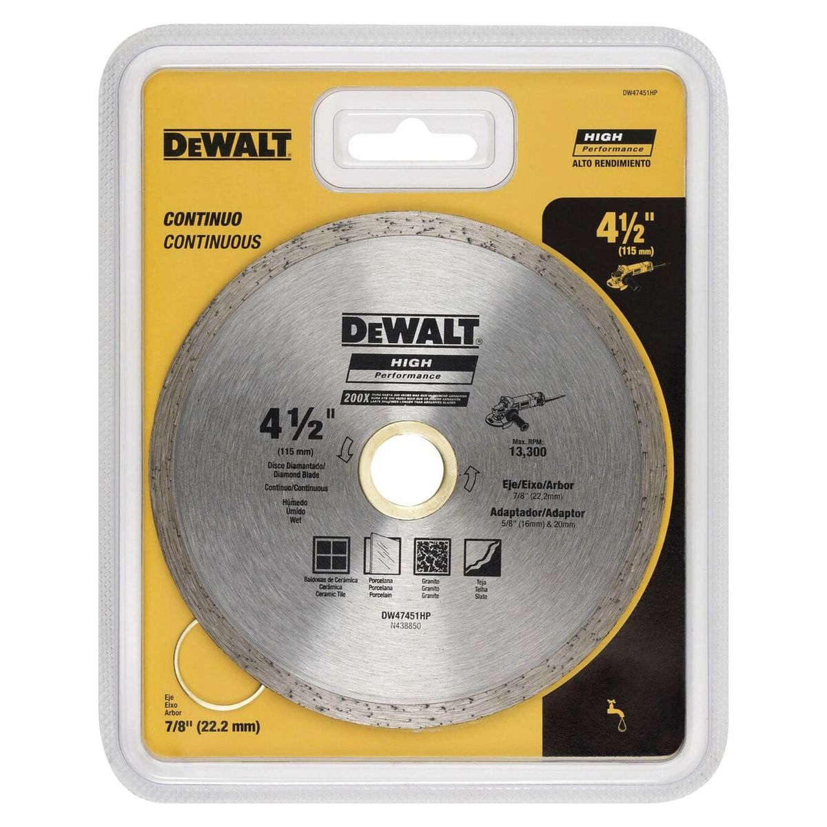 DEWALT - Disco Diamantado Continuo para cerámica 4 1/2"Dewalt