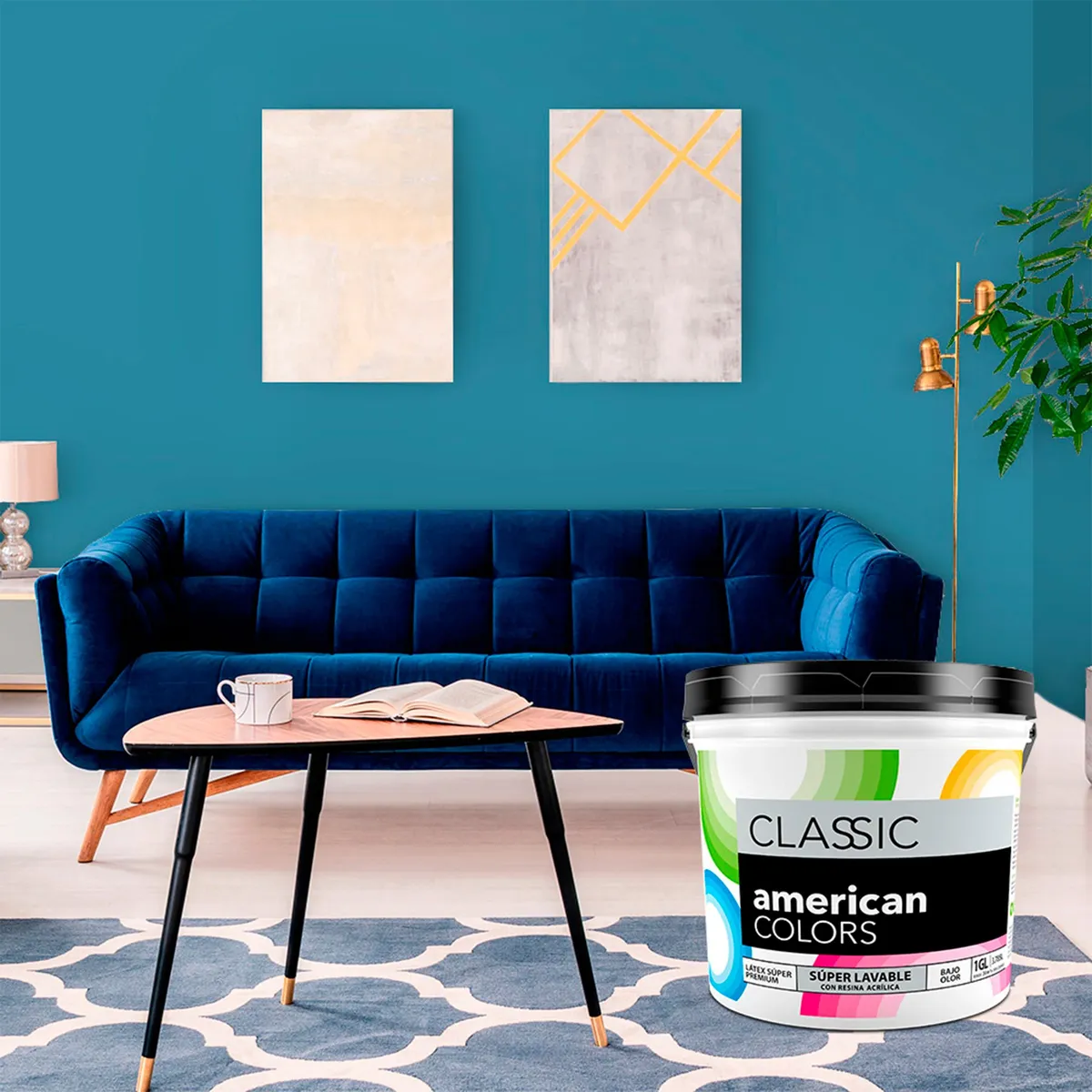 AMERICAN COLORS - Pintura American Latex Mate Manantial 1GL