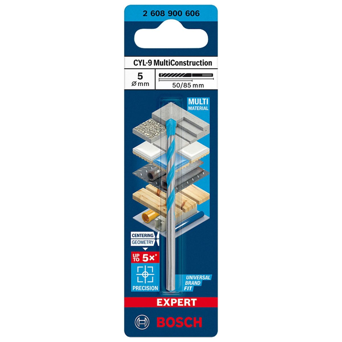 BOSCH - Broca Multiconstrucción 5.0 x 85 mm Bosch