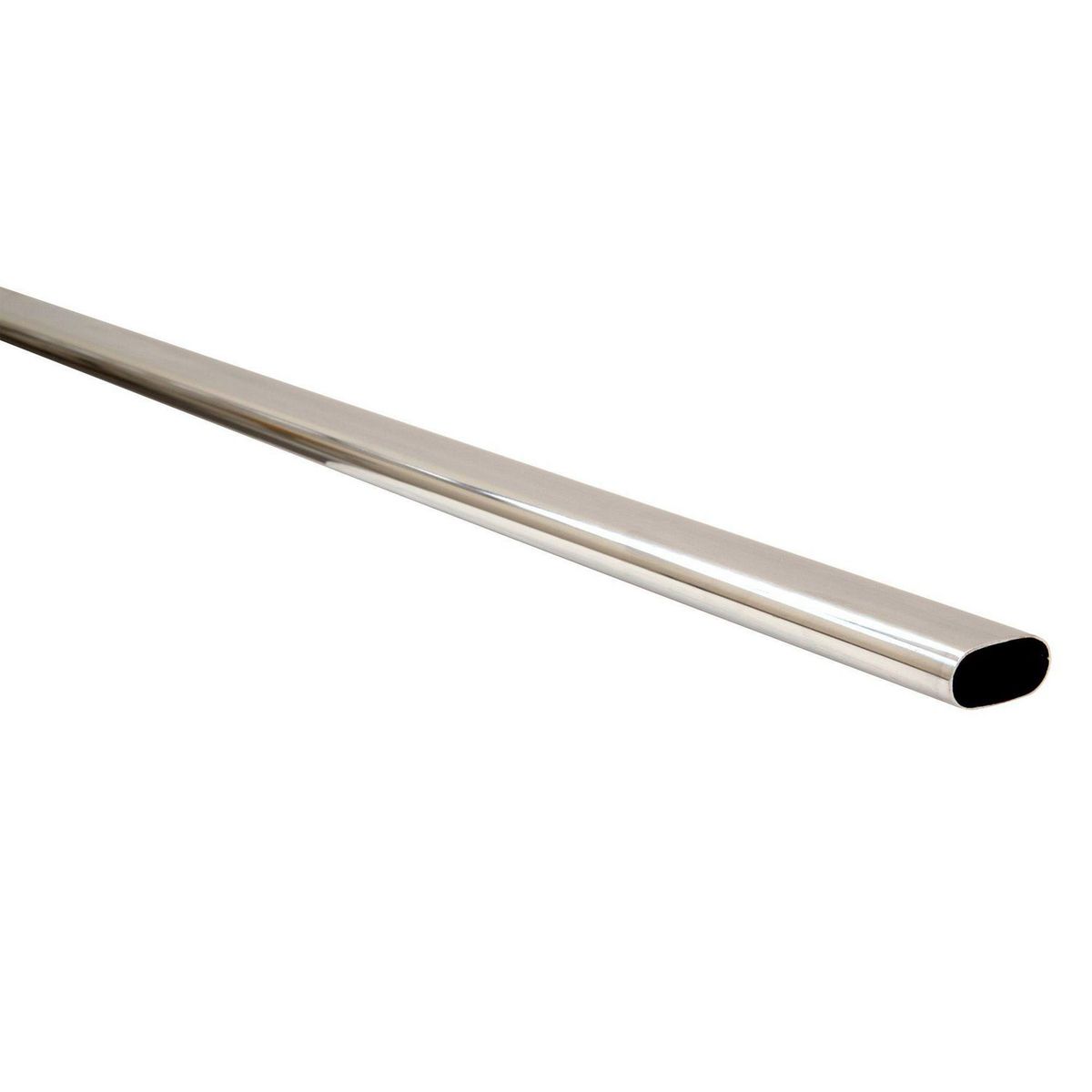 ZENDER - Tubo Metálico Ovalado Cromado 3 m.