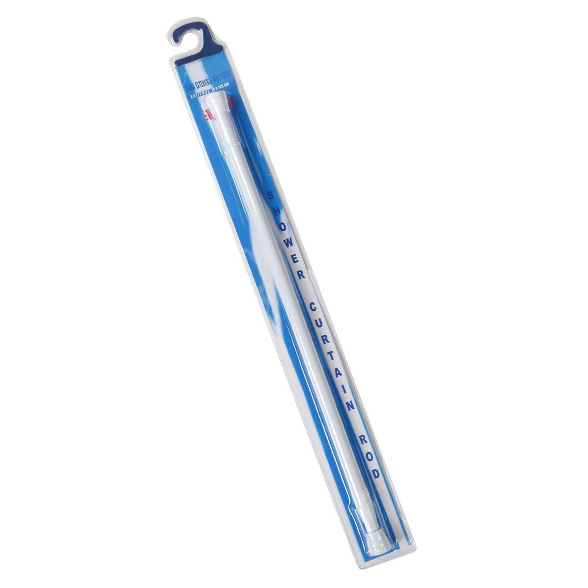 GENERICO - Barra para Cortina de Ducha Extensible Blanca 0.70 - 1.20m