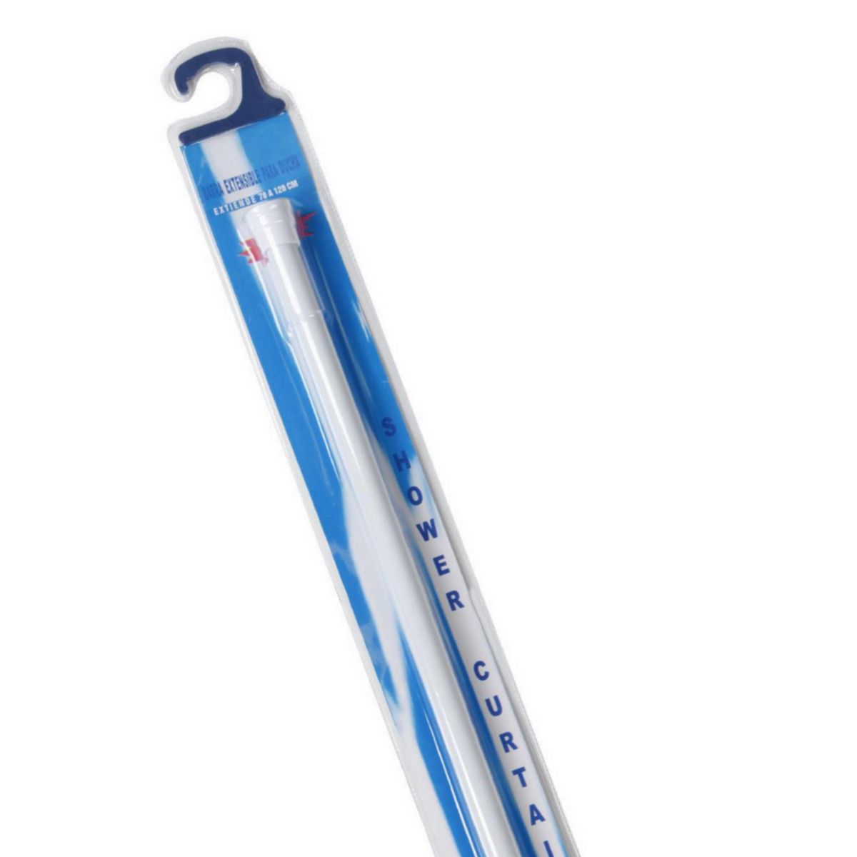 GENERICO - Barra para Cortina de Ducha Extensible Blanca 0.70 - 1.20m