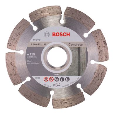 Disco Diamantado Standard for Concrete 115x22.23x1.6x10mm Bosch
