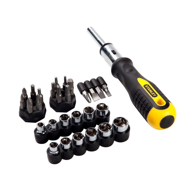 STANLEY - Juego Destornillador, Dados y Puntas Stanley 29 Piezas 
