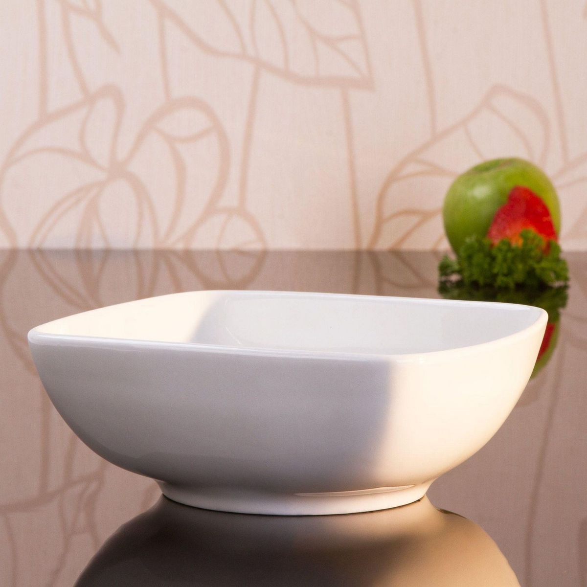 CORONA - Plato hondo cuadrado blanco Actualité 17.5cm