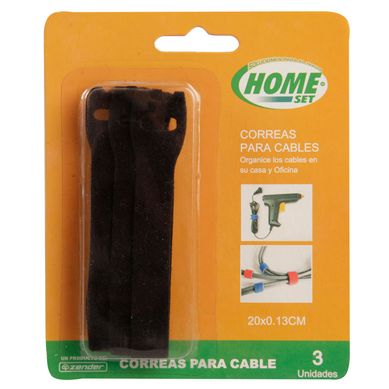 Correas Organizadoras Negras x 3 unid.