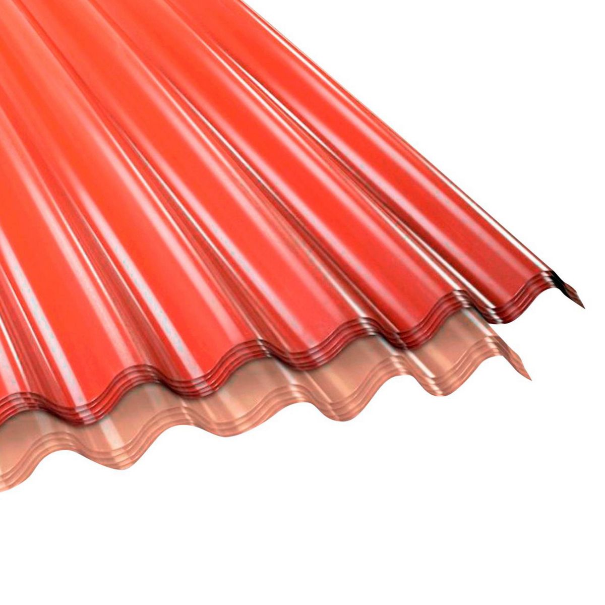 FIBRAFORTE - Techo Polipropileno 1.1x3.05mx1.45mm Fibraforte 177 Rojo