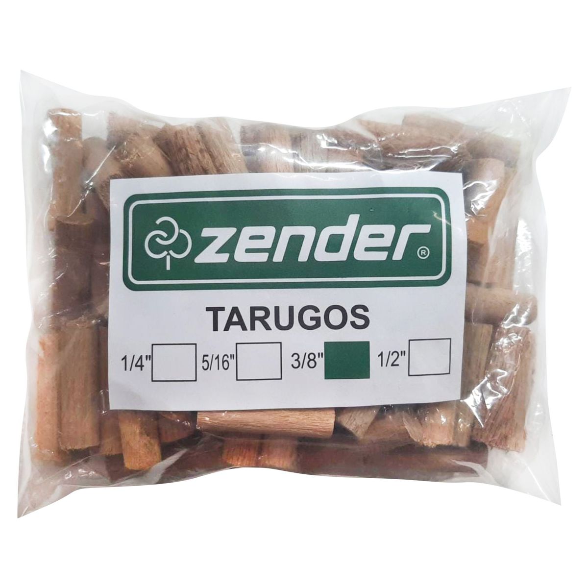 ZENDER - Tarugo de Madera Simple 3/8" x 100 unid.