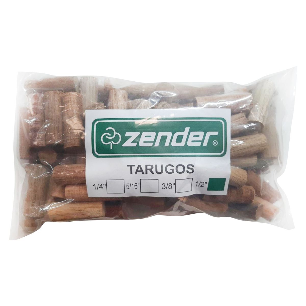 ZENDER - Tarugo de Madera Simple 1/2" x 100 unid.