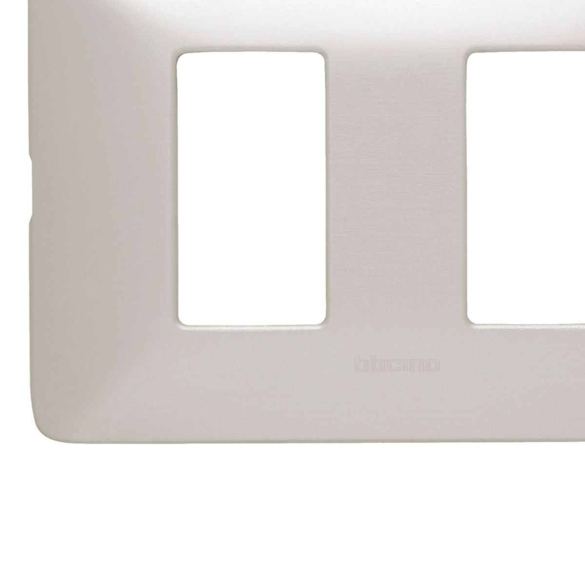 BTICINO - Placa Doble Matix Gris Aluminio