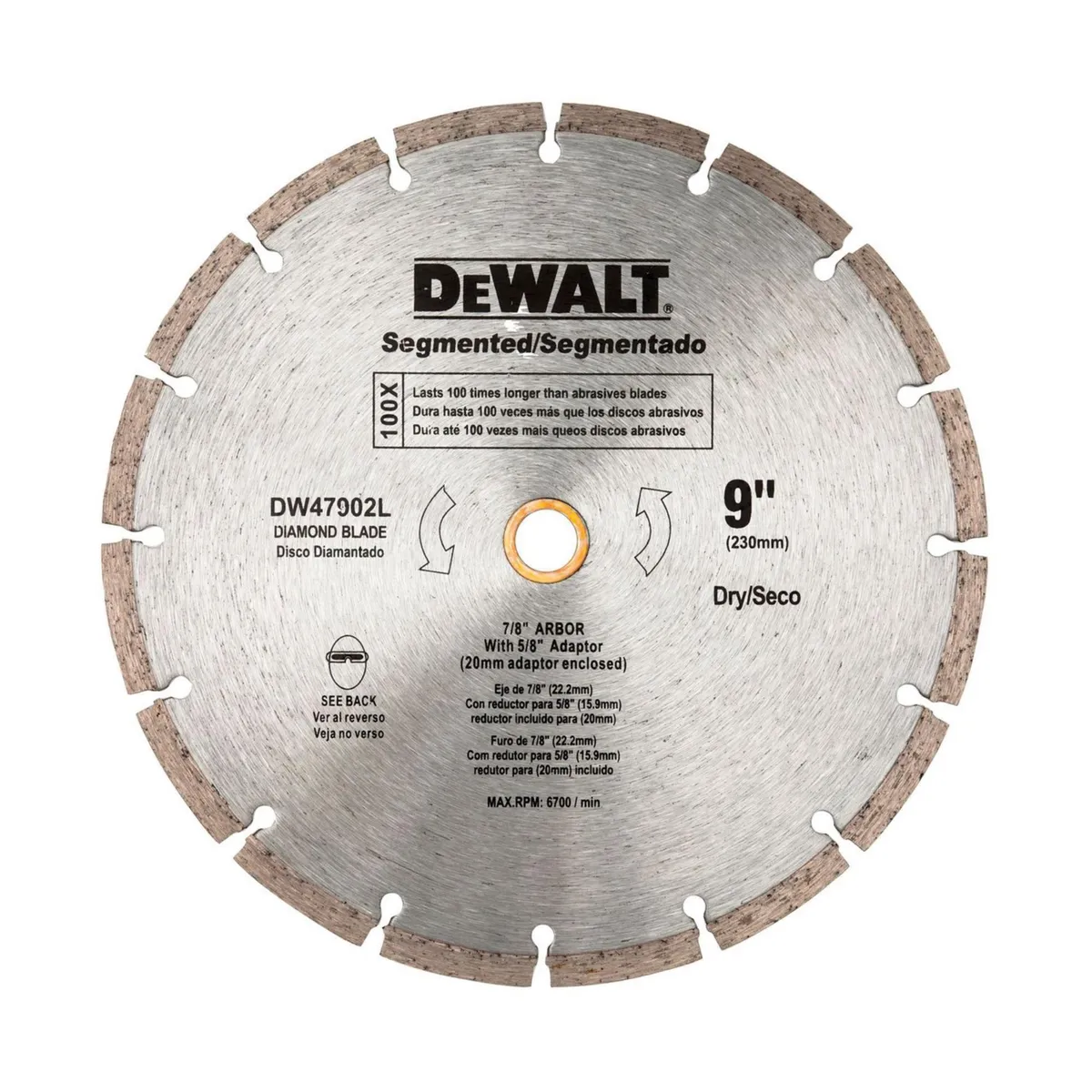 DEWALT - Disco Diamantado Segmentado para concreto 9" Dewalt