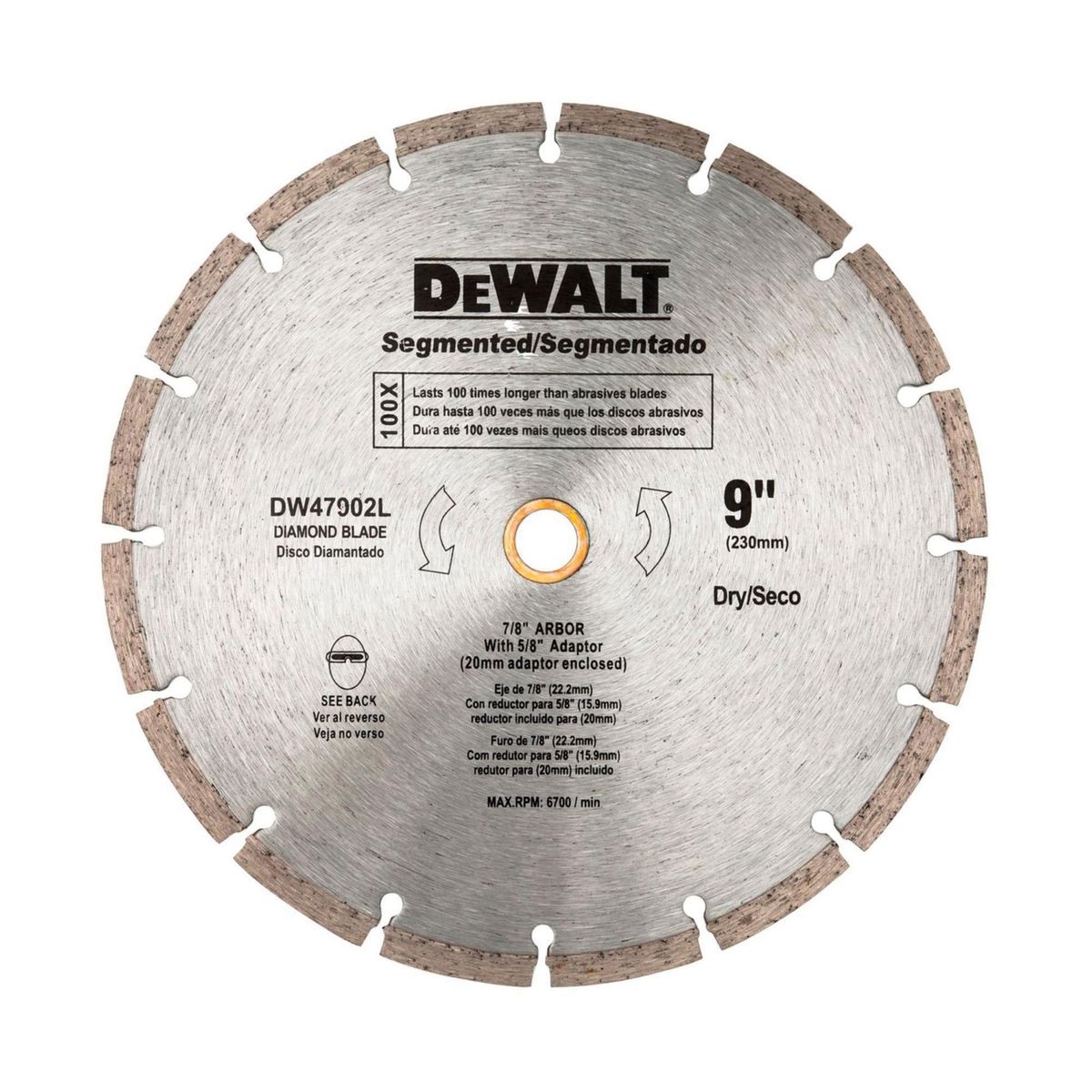 DEWALT - Disco Diamantado Segmentado para concreto 9" Dewalt