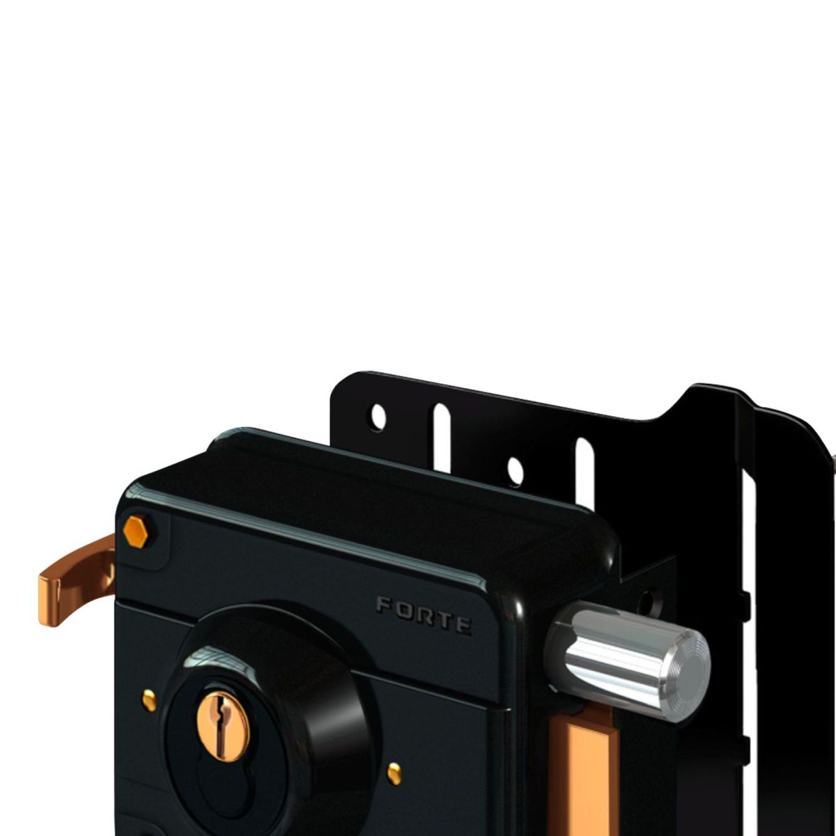 FORTE - Cerradura de Sobreponer Blindada 840 Negro Forte